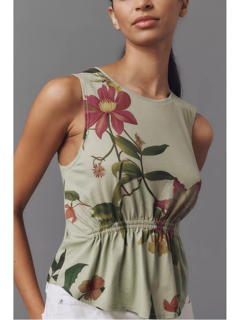 Nwot Anthropologie cotton gathered tank top